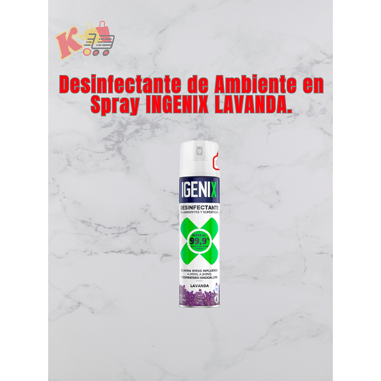 TK - 000035 - Desinfectante de Ambiente en Spray INGENIX LAVANDA. 1