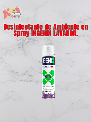 TK - 000035 - Desinfectante de Ambiente en Spray INGENIX LAVANDA.