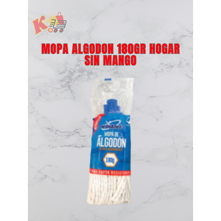 TK - 000068 Mopa de Algodón 180grs HOGAR sin Mango - WINKLER 1