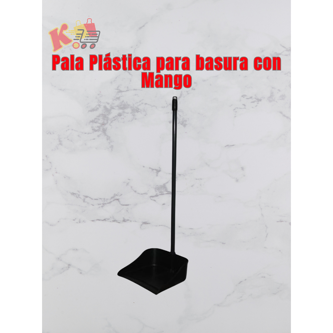 Pala Plástica con Mango para recoger Basura 1