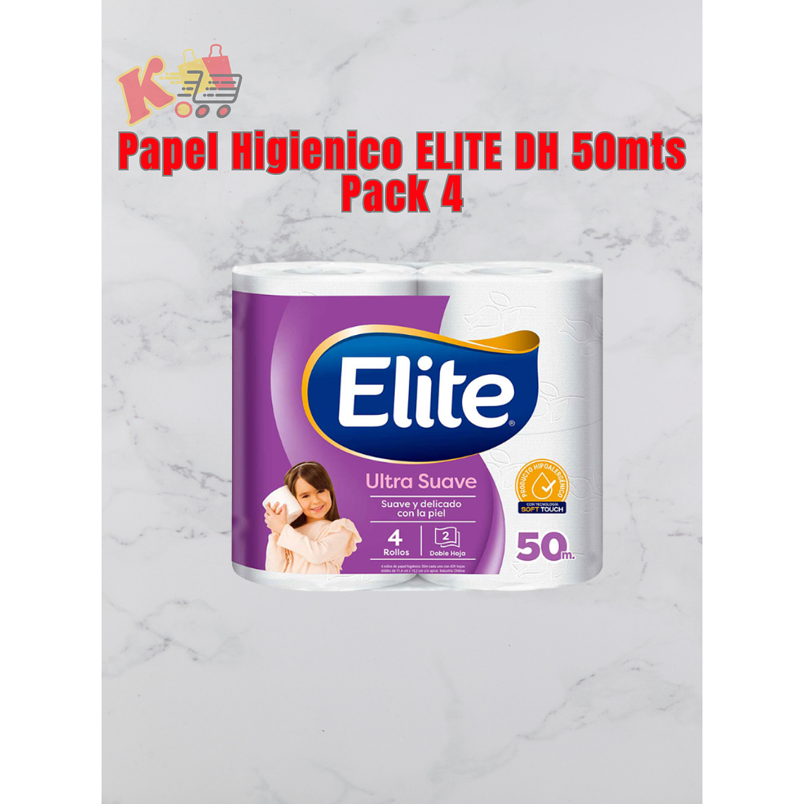 Papel Higienico ELITE DH 50mt Pack 4 1