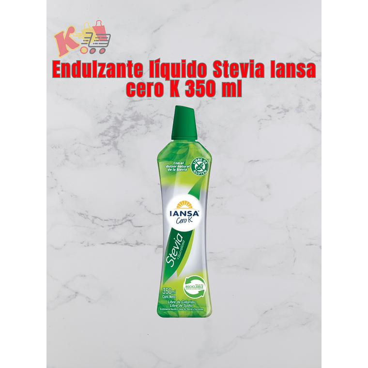 Endulzante líquido Stevia Iansa cero K 350 ml 1