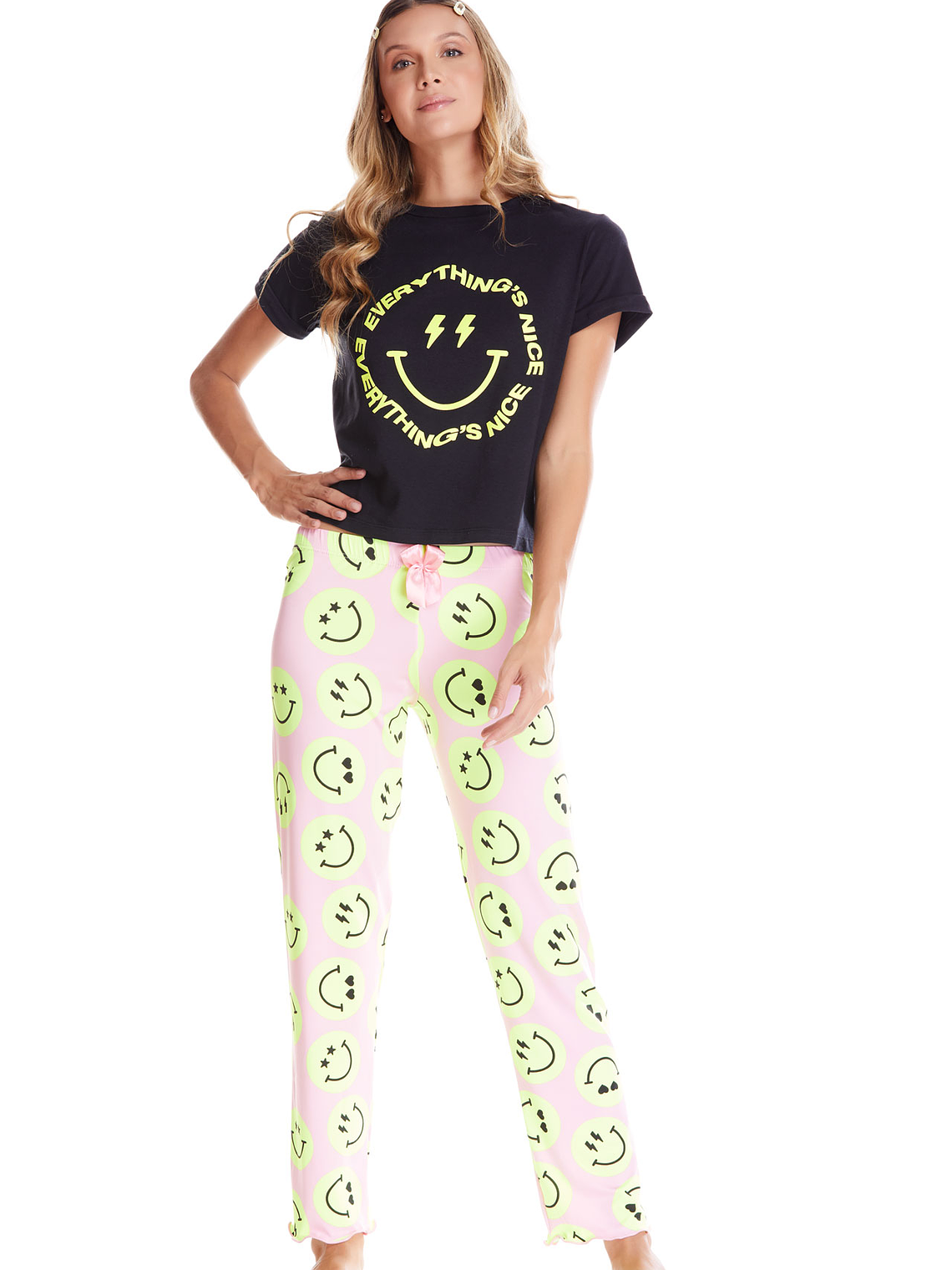 Pijama Pantalón caritas 1