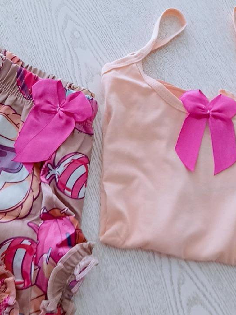 Pijama Short Satín  1