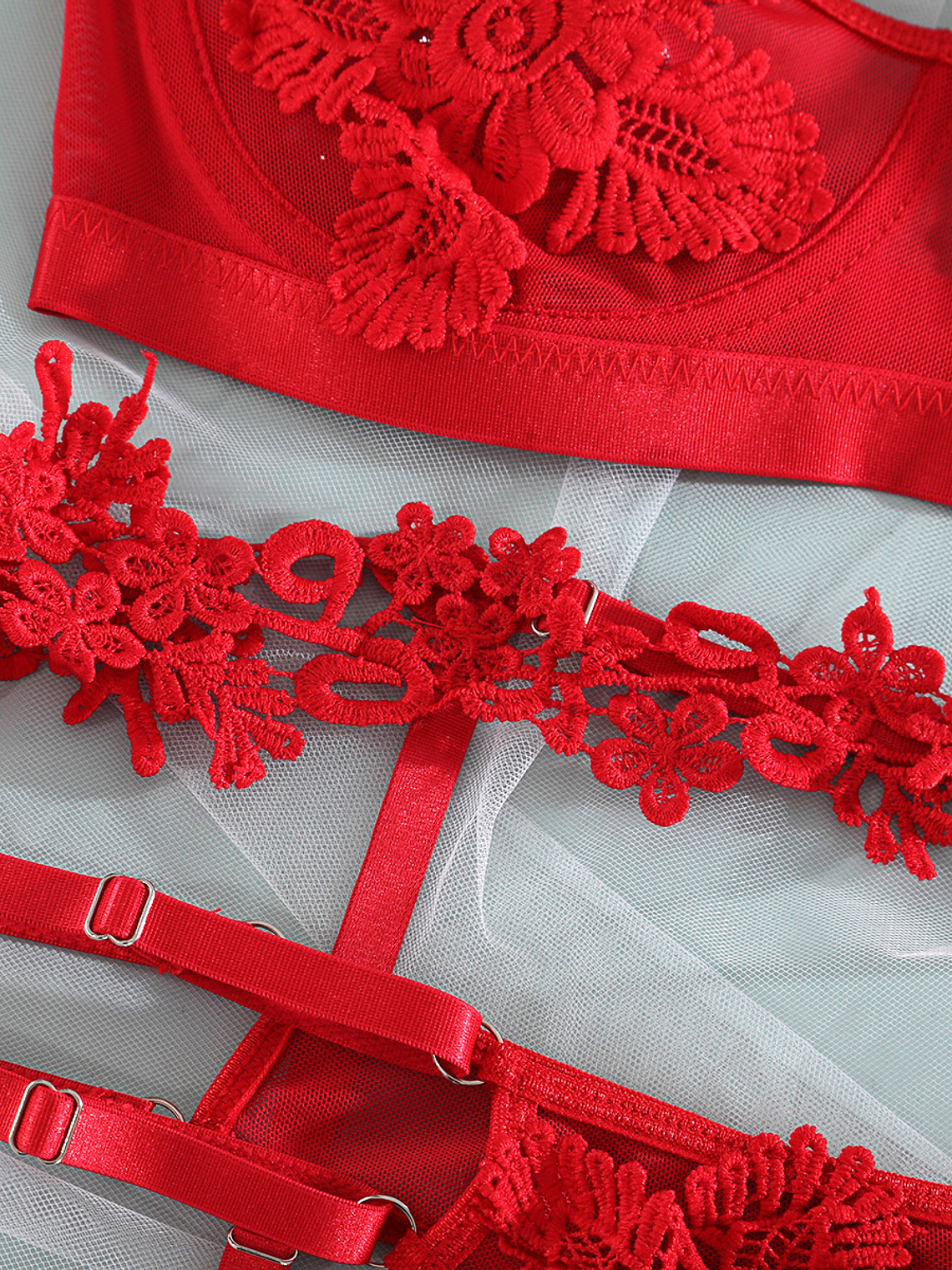 Set liguero red Rose  4