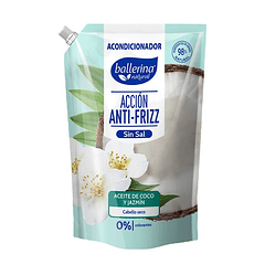 Ballerina Acondicionador Aceite de Coco y Jazmín Acción Anti-frizz 750 ml