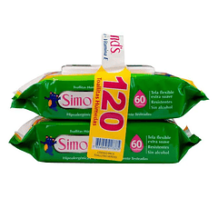 Simonds Pack Toallitas Verde Aloe 2 x 60 un 