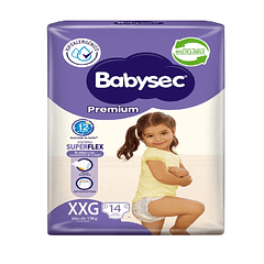 Babysec Premium Pañal Talla XXG 14 un