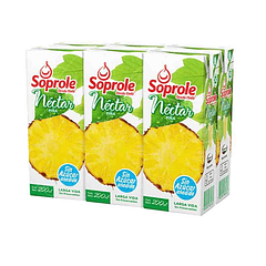 Soprole bombillin  200 ml 6 un piña piña