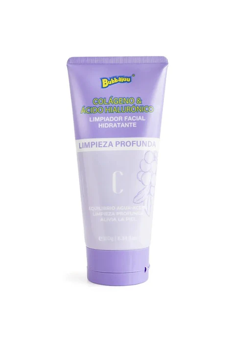 Bubbaluu - Limpiador Facial Hidratante Colágeno & Acido Hialuronico 180g