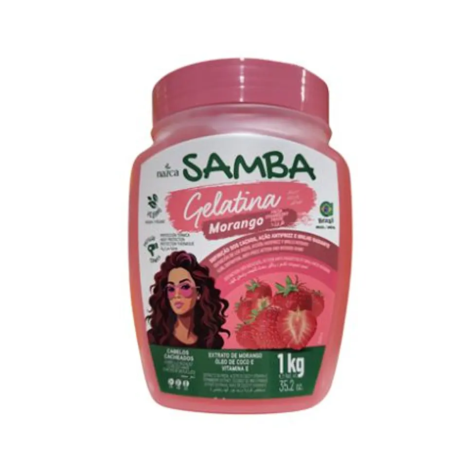 Samba -GELATINA MORANGO 1kg 1