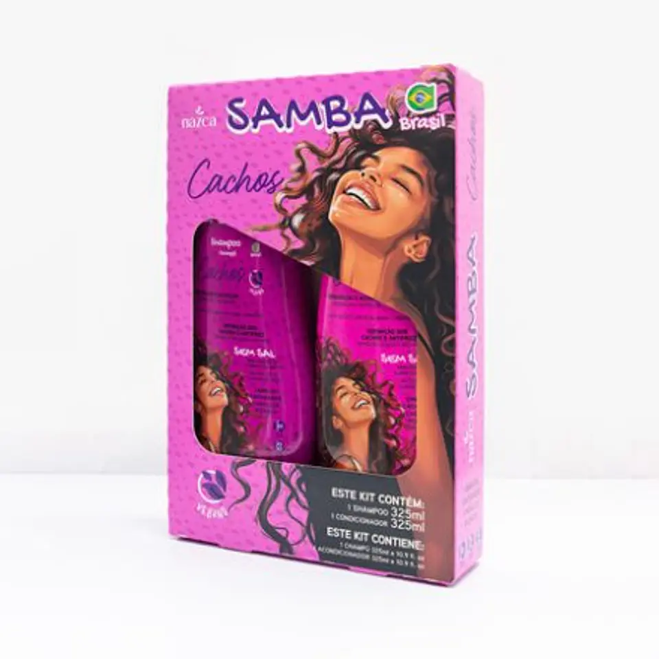Samba - SET SHAMPOO Y ACONDICIONADOR CACHOS 325ml 1