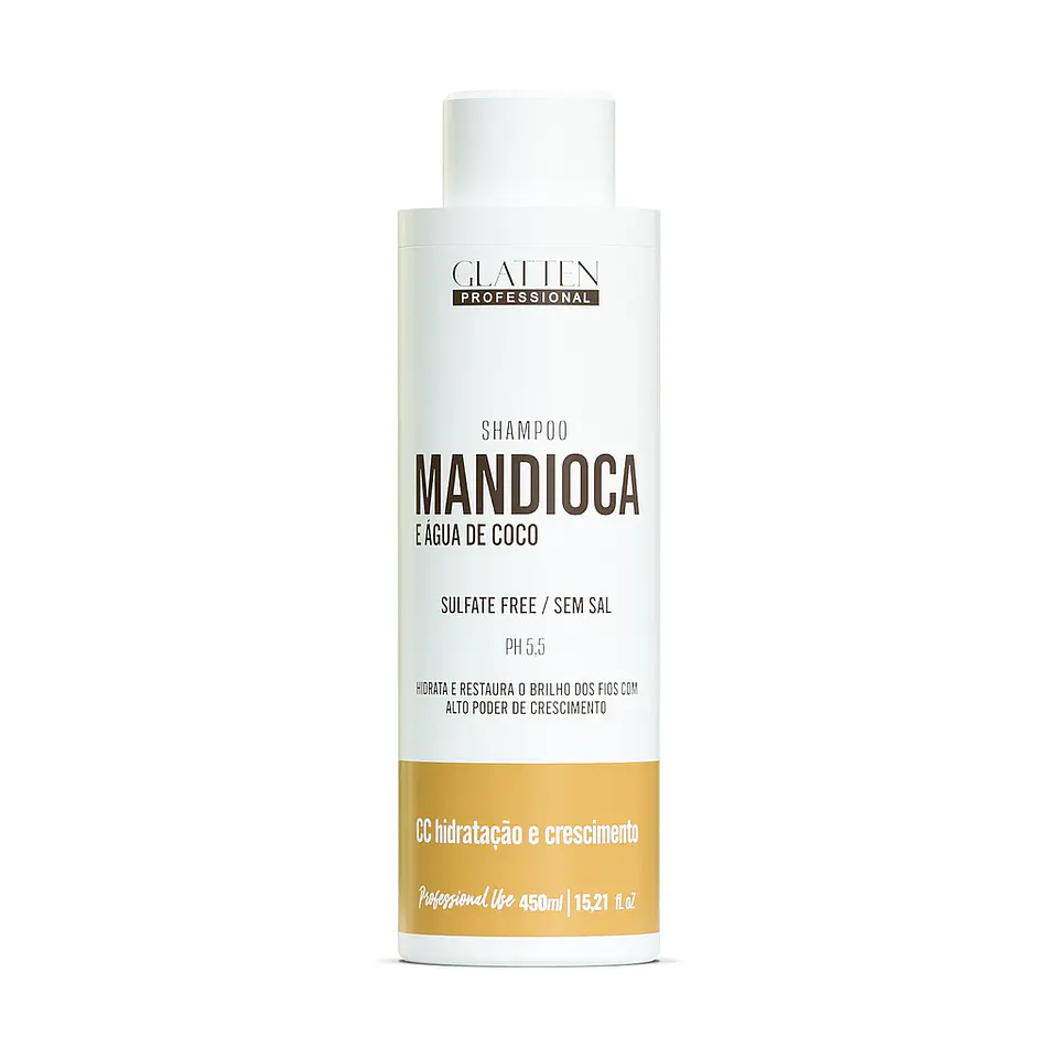 Glatten - Shampoo de Yuca y Agua de Coco 450 ml 1