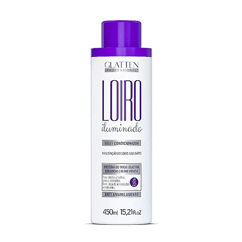 Glatten - Acondicionador Cabello Rubio Iluminado 450 ml