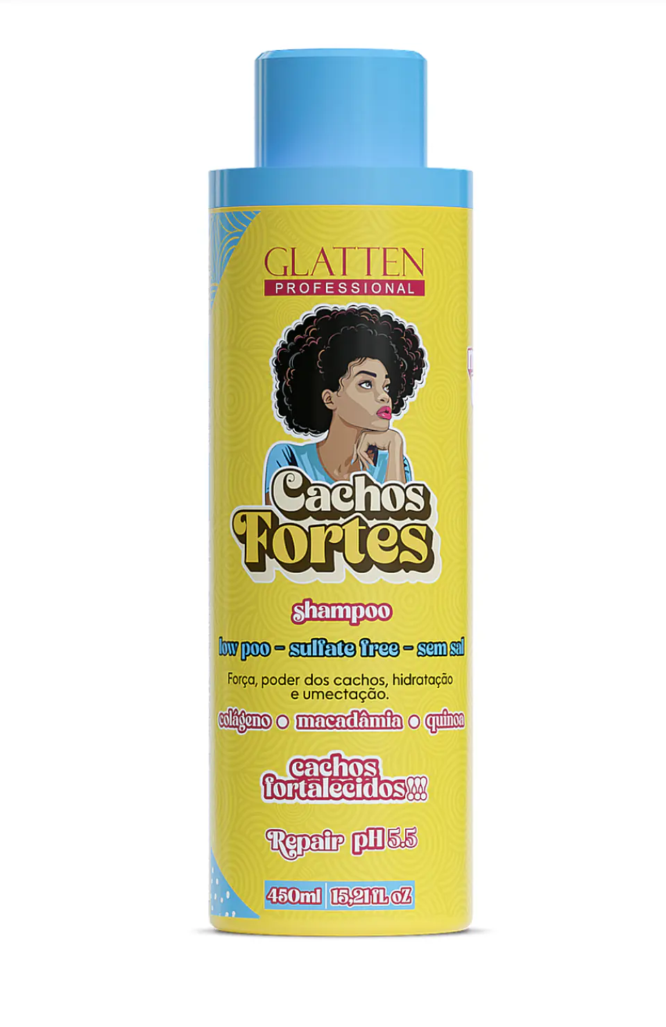 Glatten - Shampoo Cachos Fortes 450ml 1