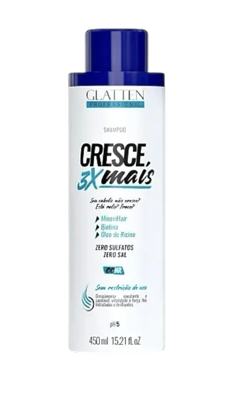 Glatten - Shampoo Cresce 3x Mais 450ml