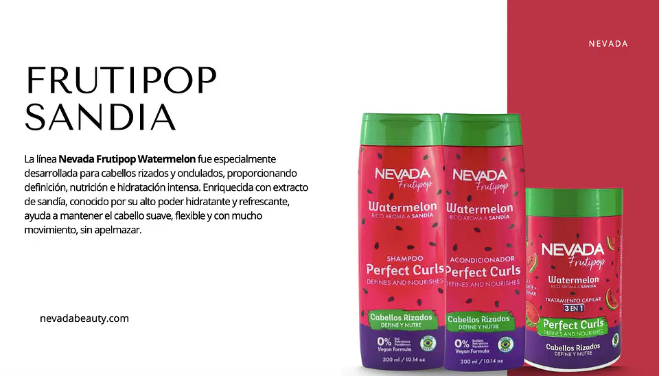 Nevada - SET CABELLO RIZADO SANDIA FRUTIPOP 2