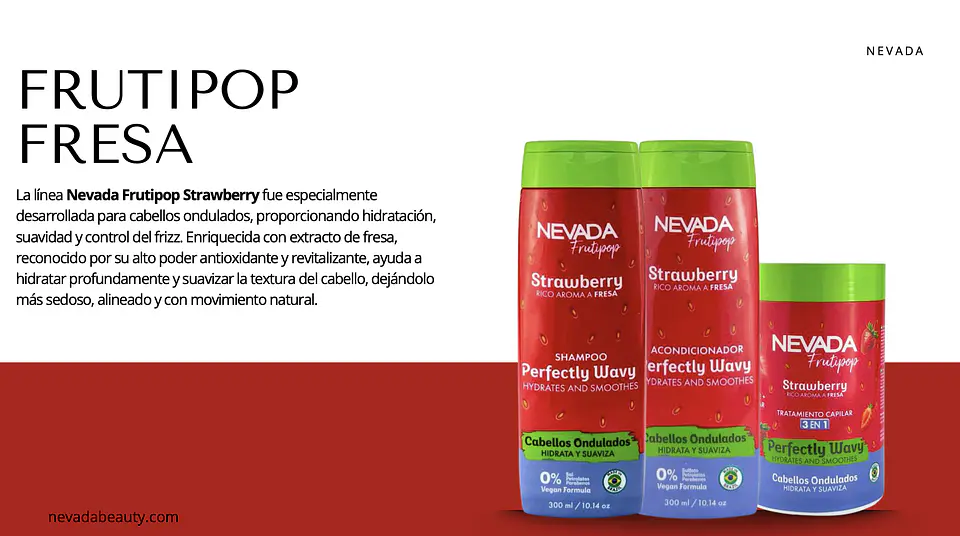 Nevada - SET CABELLO ONDULADO FRUTILLA FRUTIPOP 2