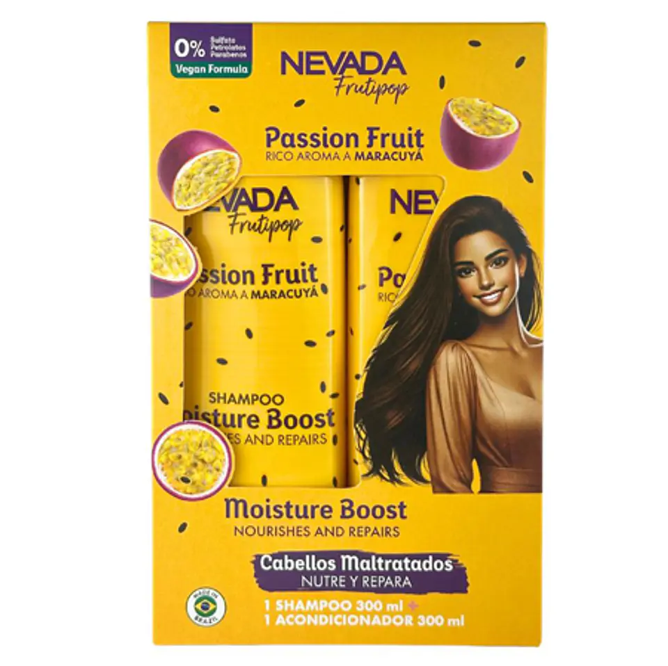 Nevada - SET CABELLO MALTRATADO MARACUYA FRUTIPOP 1