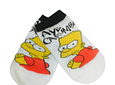 Medias Tobilleras Pequeñas Diseño Bart Simpson Fondo Blanco