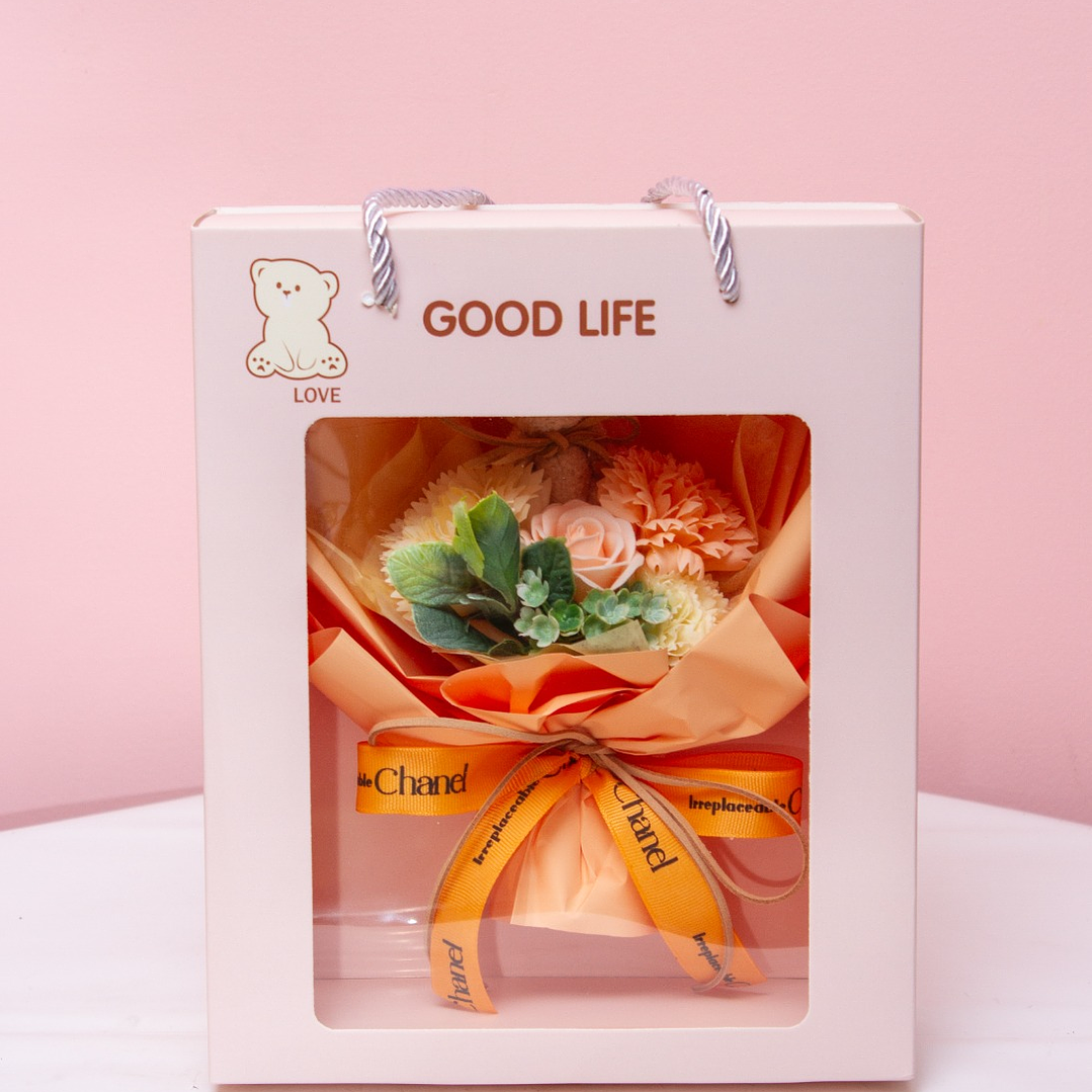 Arreglo Floral Artificial Con Osito 1