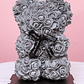 Oso De Rosas Preservadas Gris - Miniatura 2