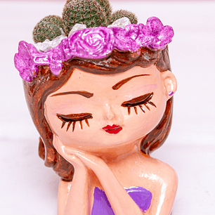 Cactus en matera de rostro