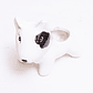 Matera Pequeña En Porcelana Bull Terrier - Miniatura 2