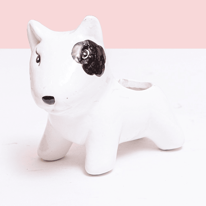 Matera Pequeña En Porcelana Bull Terrier 1