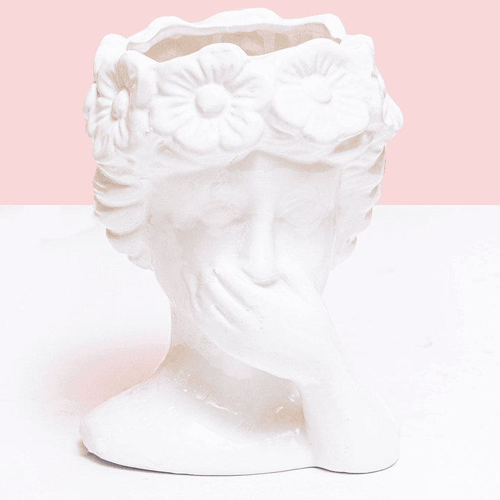 Matera En Ceramica Diseño Rostro 1