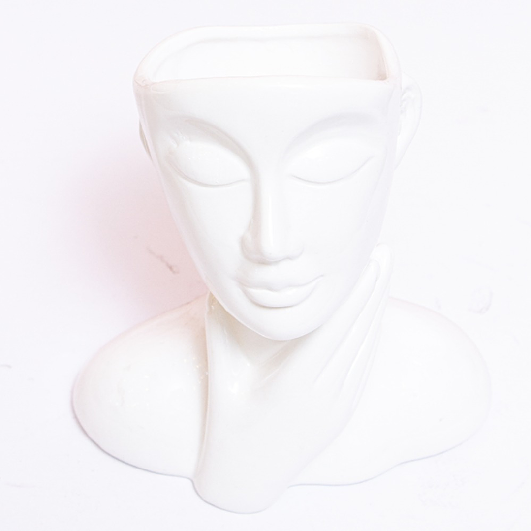 Matera En Ceramica Diseño Rostro Mediano 2