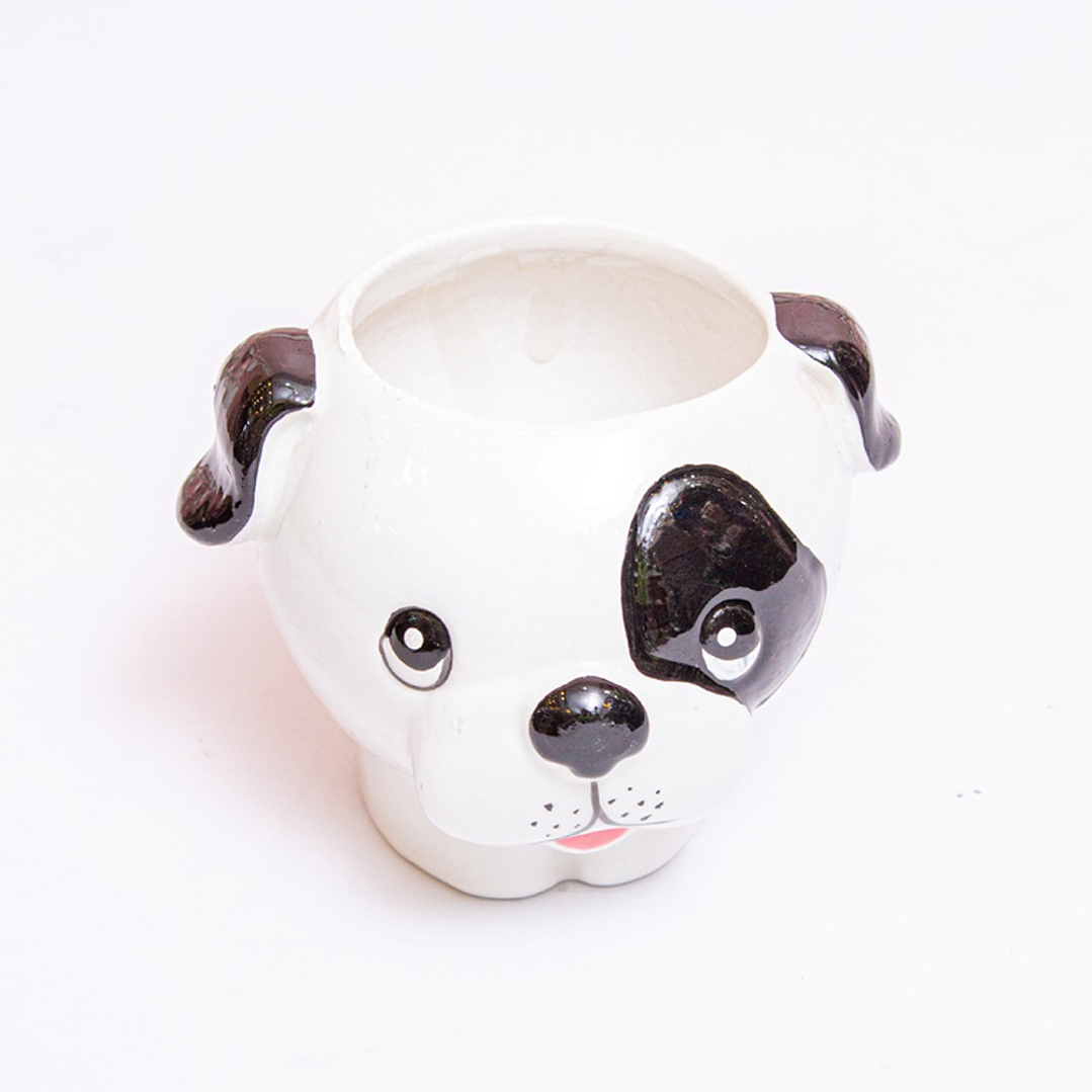 Matera De Perrito Blanco Con Manchas 2