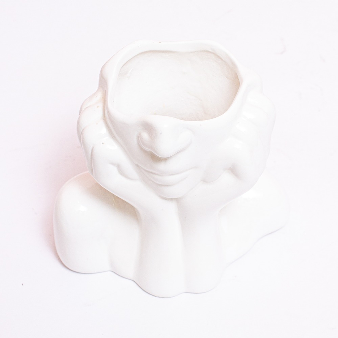 Matera En Cerámica Rostro Blanco 2