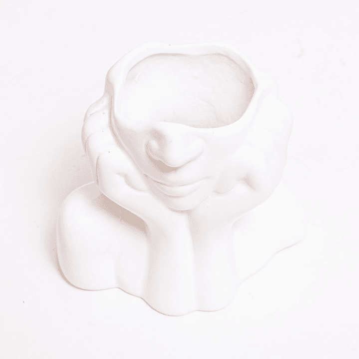 Matera En Cerámica Rostro Blanco 2