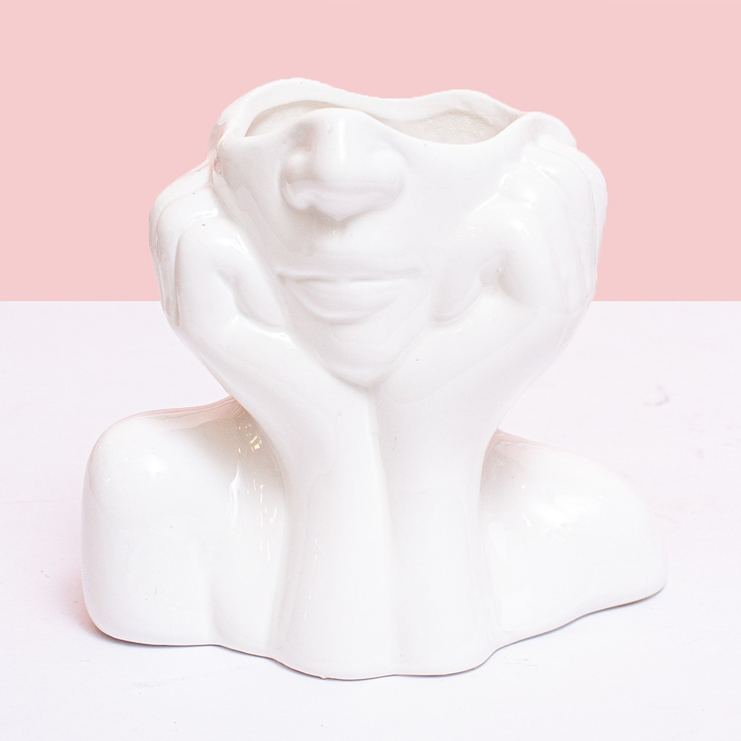 Matera En Cerámica Rostro Blanco 1