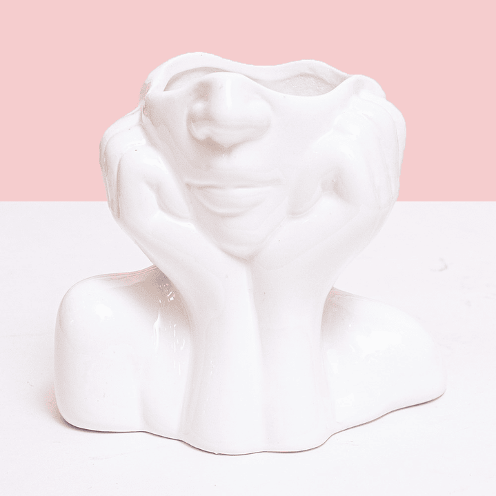 Matera En Cerámica Rostro Blanco 1