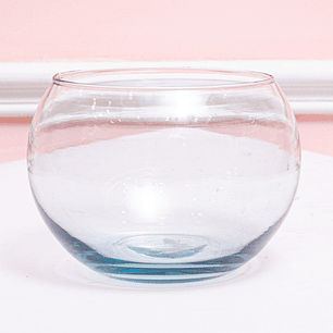 Matera de vidrio tipo pecera