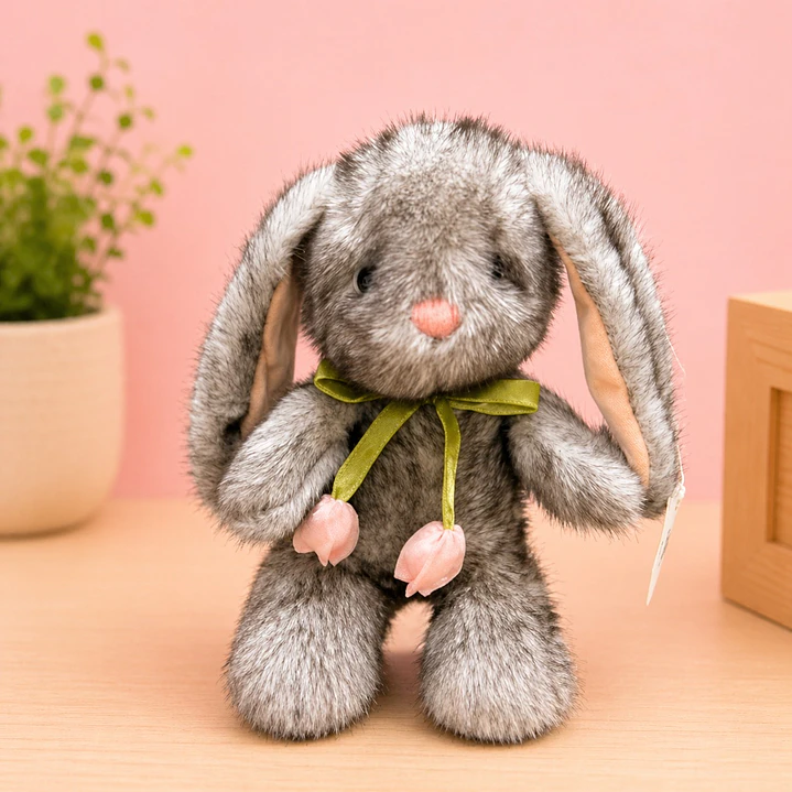 Peluche Conejo Tulipan Gris 1