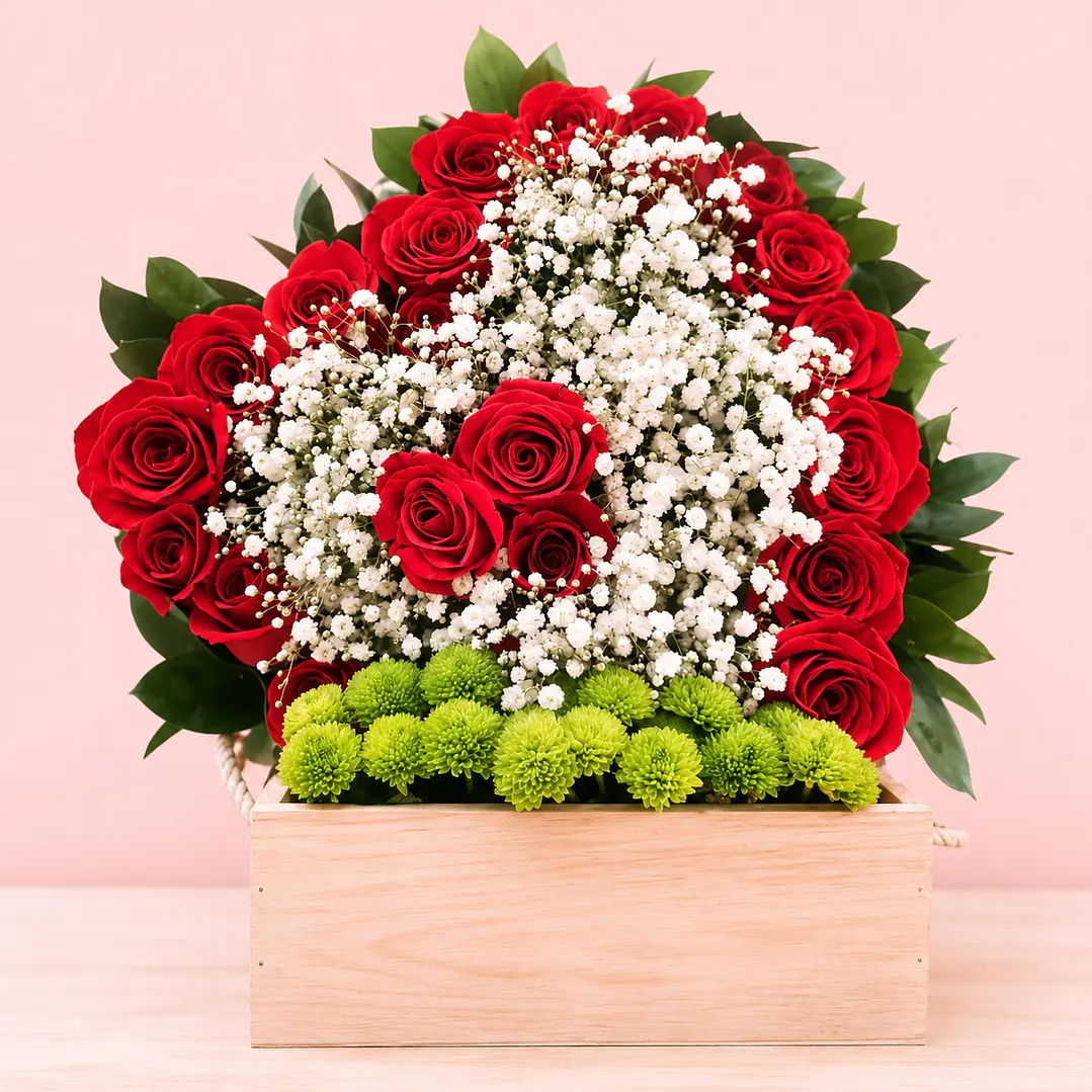Arreglo Fiorella Rosas Corazón 1