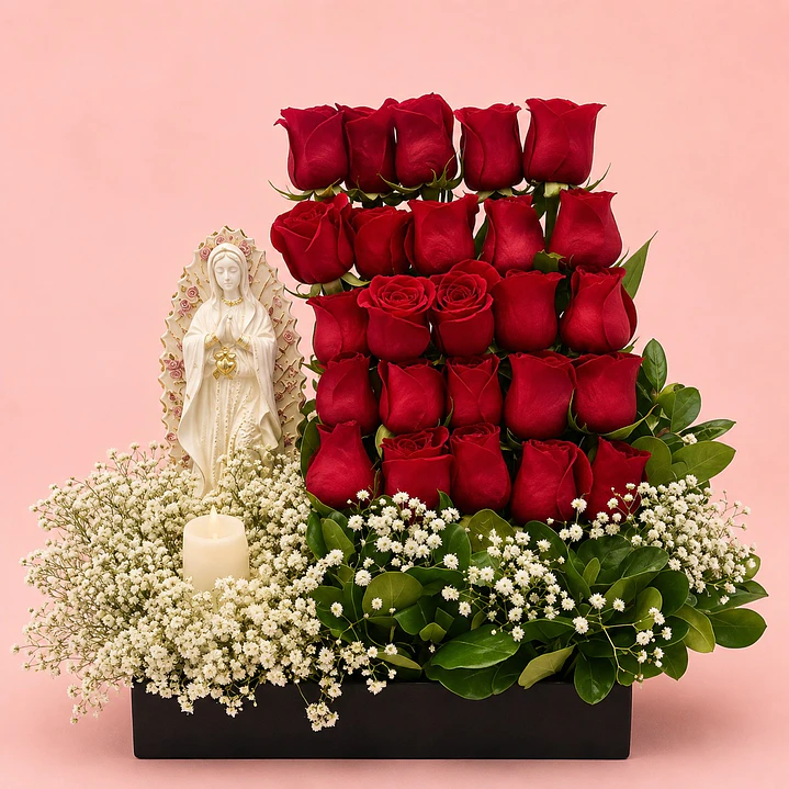 Arreglo Floral Rosas Virgen  1