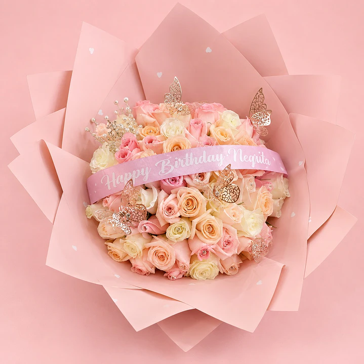 Bouquet Rosas Celebración Personalizado 1