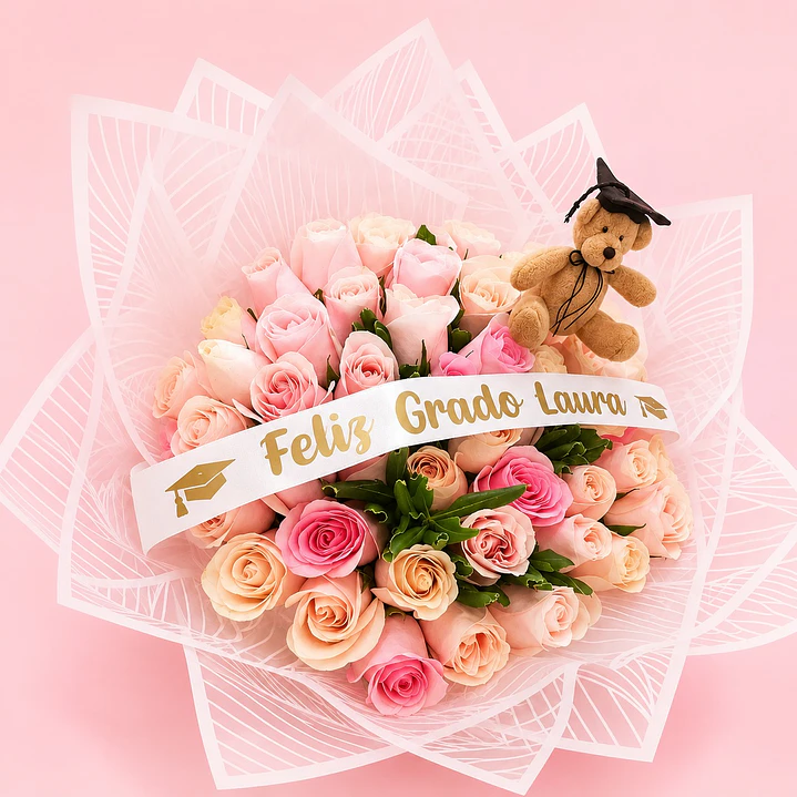 Bouquet Rosas Graduación    1