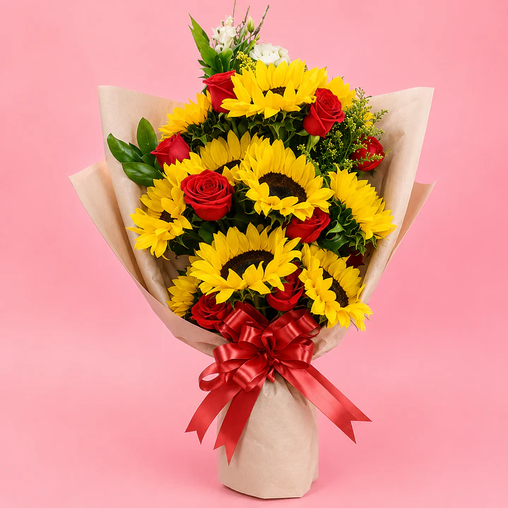 Bouquet Sun Rosas Girasoles 1