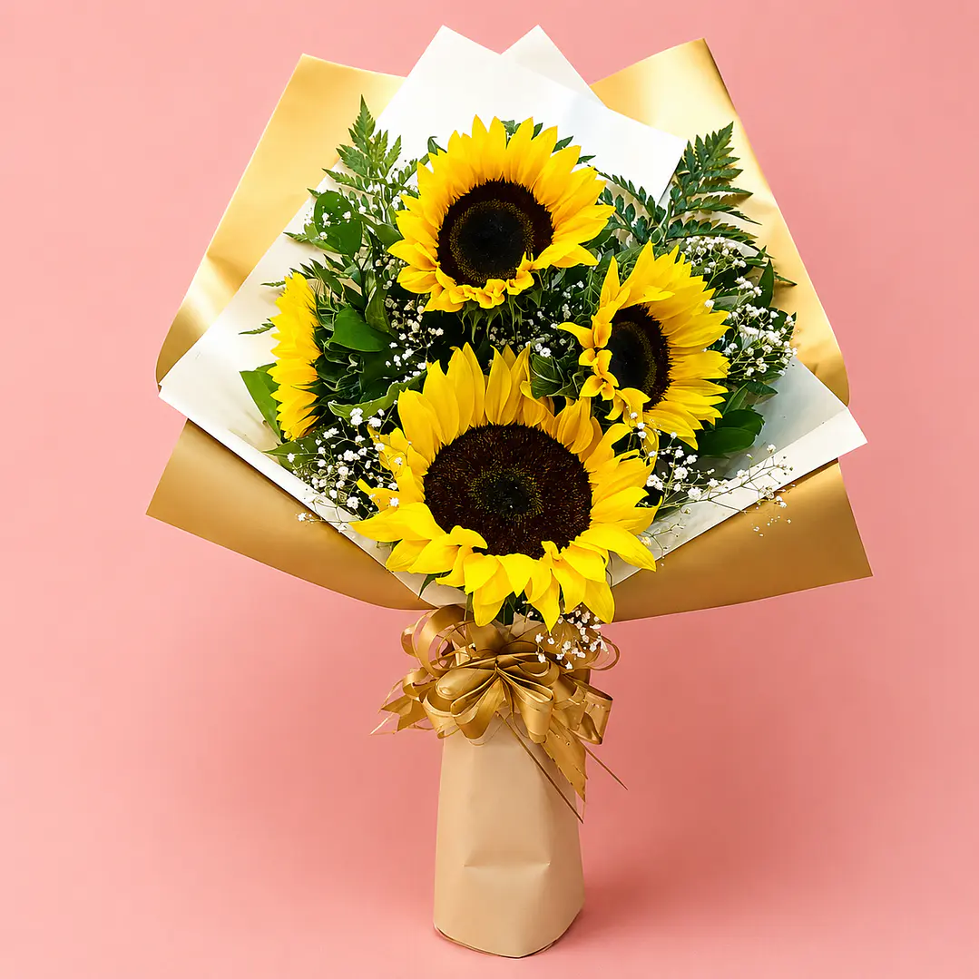 Bouquet De Girasoles Diseño Gold 1