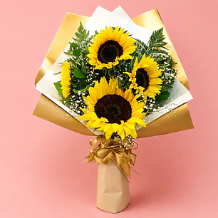 Bouquet De Girasoles Diseño Gold
