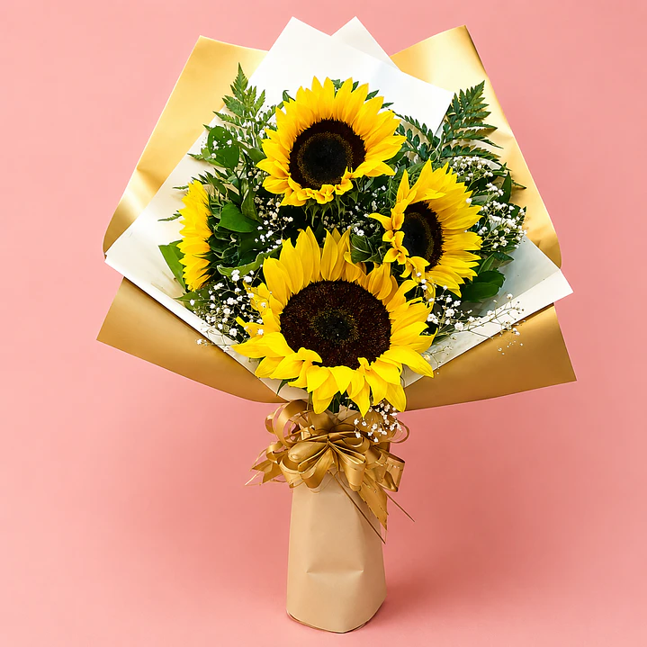 Bouquet De Girasoles Diseño Gold 1