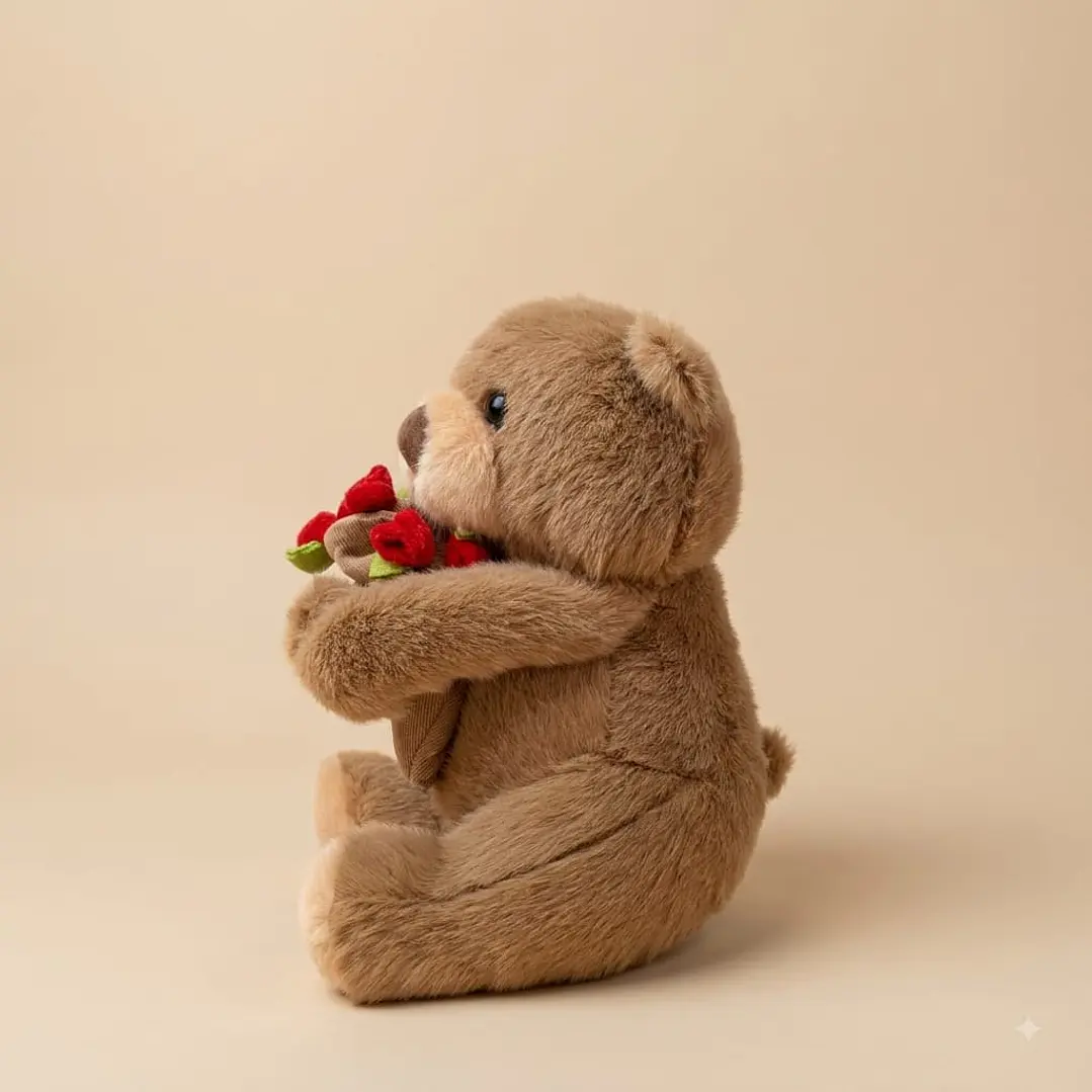 Peluche Oso Con Ramo Gorro 2