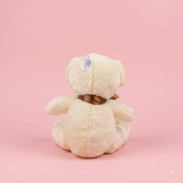 Peluche Osito Blanco Moño 3