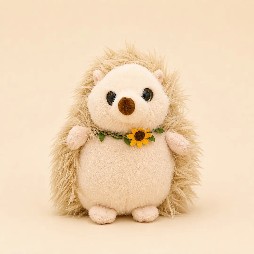 Peluche Erizo Blanco Girasol 1