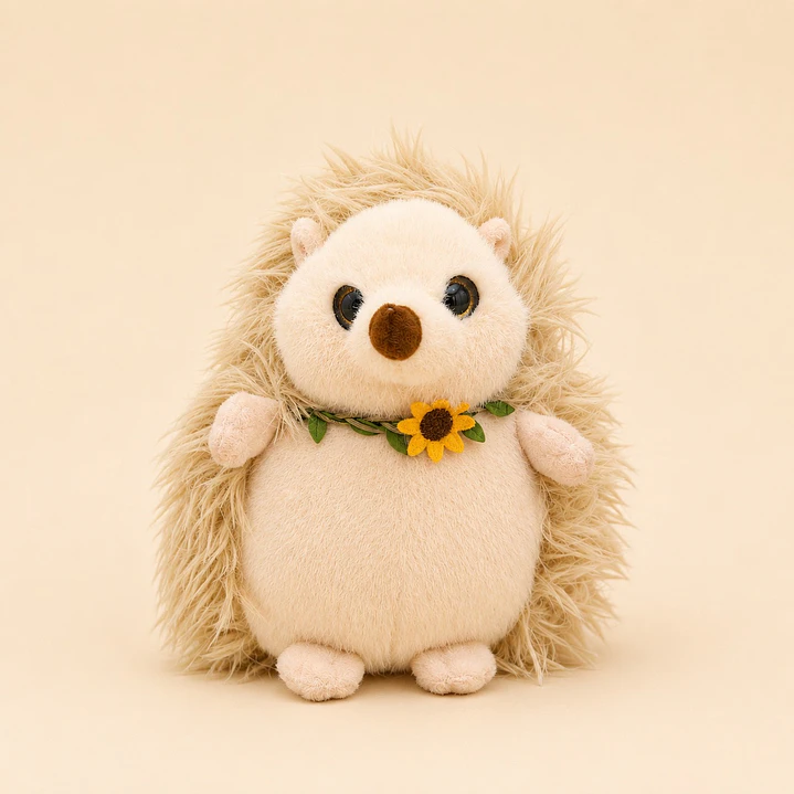 Peluche Erizo Blanco Girasol 1